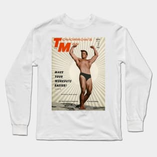 TOMORROW'S MAN - Vintage Physique Muscle Male Model Magazine Cover Long Sleeve T-Shirt